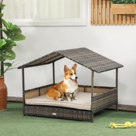 Dog House Outdoor with Canopy (Option: Khaki-820x200x700 mm)